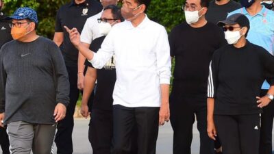 Presiden Jokowi Berolahraga Sebelum Gelar Pertemuan dengan PM Singapura di Bintan