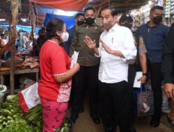 Presiden Jokowi Bagikan Bantuan Modal Bagi Pedagang di Pasar Porsea