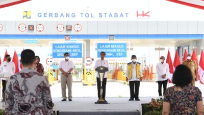 Presiden Jokowi Resmikan Jalan Tol Binjai-Langsa Seksi I Binjai-Stabat