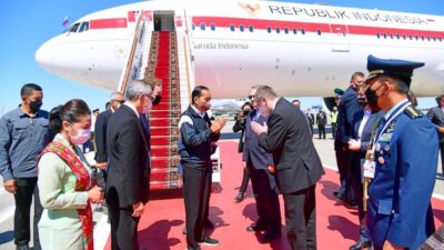 Presiden Jokowi Tiba di Moskow