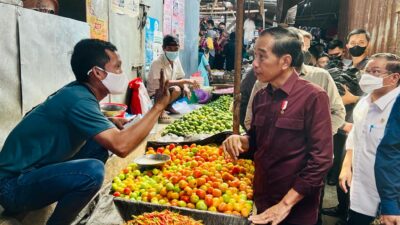 Presiden Cek Harga Sembako di Pasar Airmadidi Minahasa Utara