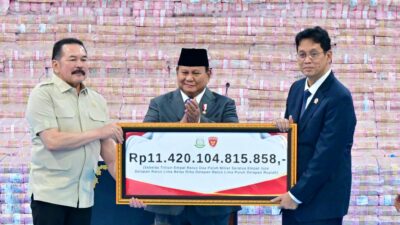 Presiden Prabowo Saksikan Penyerahan Rp11,42 Triliun dan Ratusan Ribu Hektare Lahan Hasil Penyelamatan ke Negara